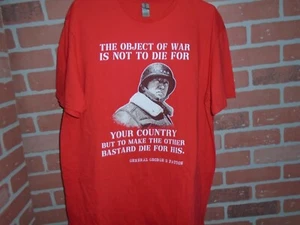 MAGLIETTA UOMO GENERALE GEORGE S PATTON WW2 CITAZIONE TAGLIA XL - Foto 1 di 2