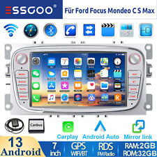Produktbild - Autoradio Android 13 Carplay GPS Navi WIFI RDS Für Ford Focus MK2 Mondeo C S Max