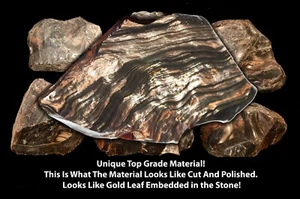 MAHAGONI GOLD GLANZ OBSIDIAN 5" 1 3/4 Pfund Lapidar Cabbing raues Gestein Mineral - Bild 1 von 4