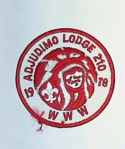Adjudimo Lodge 210 Chief Cornstalk Council WV 1978 Patch RED Bdr (CB541) - Picture 1 of 2