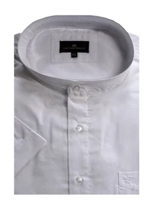 Cotton Valley Polialgodón Cuello Mao Manga Corta Camisas (14275) 2XLA - Imagen 1 de 5