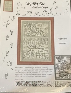 My Big Toe Designs Reflections Counted Cross Stitch Pattern Religious Sampler - Picture 1 of 3