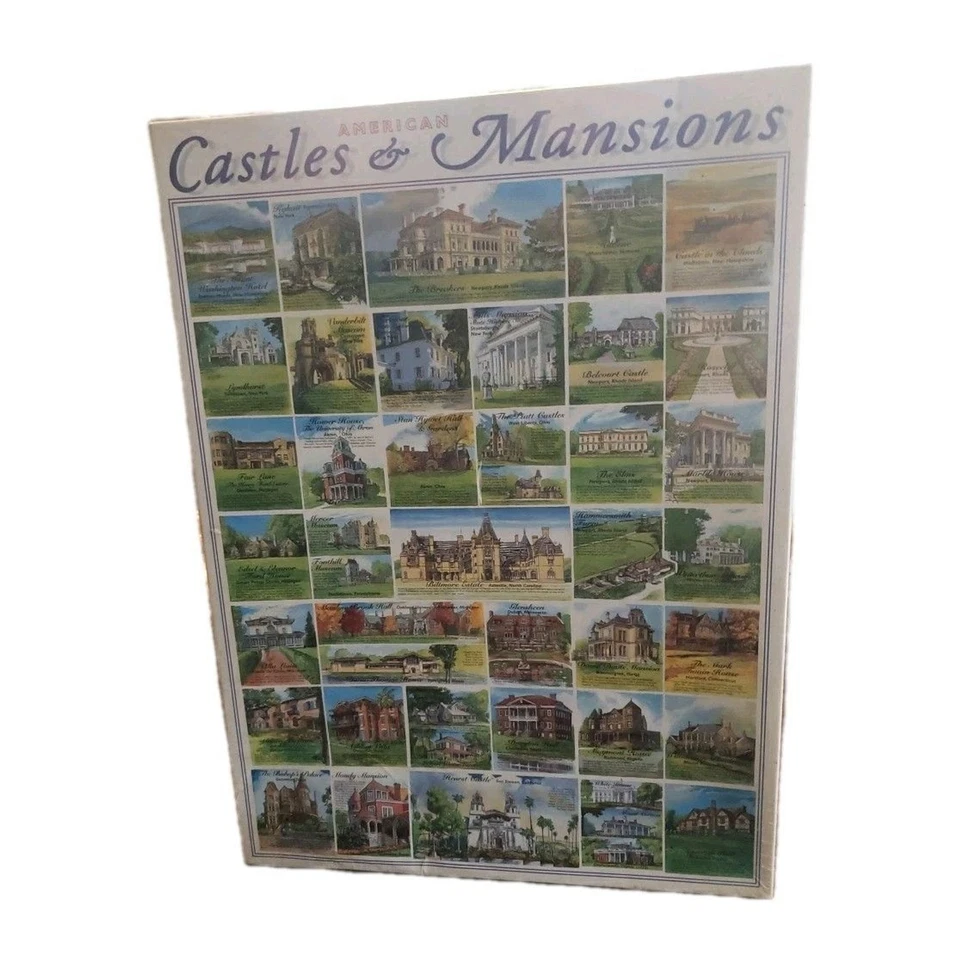 American Castles & Mansions White Mountain Puzzles 1000 PC Jigsaw Puzzle
