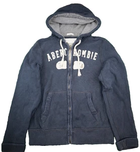 Vintage Abercrombie & Fitch Muscle Hoodie XL Full Zip Y2K Heavyweight Distressed - Bild 1 von 6