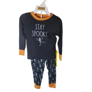 Rae Dunn 3T Two Piece "STAY SPOOKY" Halloween Pajama Set, NWT - Picture 1 of 5