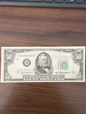 Series 1950 B $50 Fifty Dollar Note B21222450A For Those Interested Numerology - Image 1 of 4