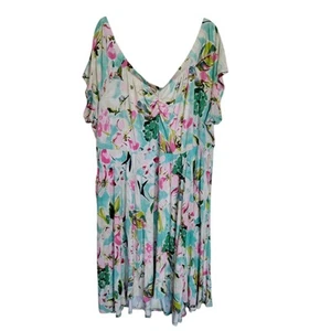 Torrid Super Soft Knot Floral Mini Supersoft Off Shoulder Dress Plus Size 5X - Picture 1 of 8