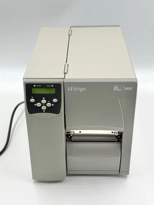 Zebra S4M Direct Thermal Barcode Label Printer LAN Serial USB - Image 1 of 4