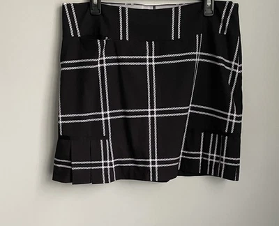 Pantalón corto Golftini Keep It Simple negro a cuadros talla 12 Foto 1 de 4