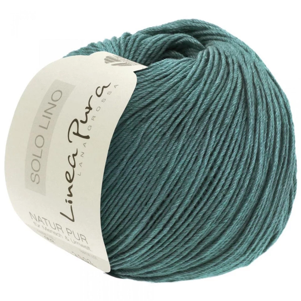 Wolle Kreativ! Lana Grossa - Solo Lino - Fb. 28 perlopalgrün 50 g - Bild 1 von 1