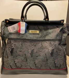 American Tourister Carpet Carryon Bag, Green/Black Floral, 20”x17” NEW - Picture 1 of 6