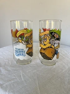 Vintage 1981 McDonalds The Great Muppet Caper Drinking Glasses Kermit Fozzie (2) - Picture 1 of 7