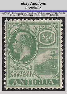 Antigua - 1921-29, St. John´s Harbour, Two Stamps, 42-43, MLH - Cat.$7.75 - Picture 1 of 4
