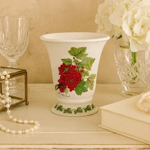 Vintage Portmeirion Botanic Garden Vase Red Currant Collectible English Pottery - Picture 1 of 8
