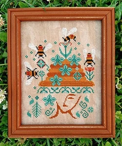 Bees in Her Bonnet by Carriage House Samplings cross stitch pattern - Picture 1 of 1