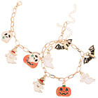  2 Pcs Halloween Bracelet Alloy Miss Womens Bracelets for Charms