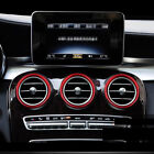 7x Red Air Vent Outlet Outter Ring Cover Trim for Mercedes Benz C Class W205 GLC