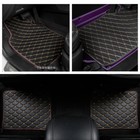 4PCS Leather Auto Car Floor Mat Quilted Design Waterproof Liners Carpet Full Kit