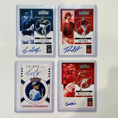 2020 Contenders AUTO Lot Ryne Nelson Tim Lopes Junior Martina Sam Hentges Rookie - Image 1 of 2