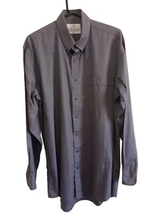 Van Heusen British Shirt Men 41/90 Full Cut Long Sleeve Purple, Free Postage - Picture 1 of 5