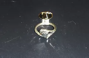 ANILLO DE PLATA ESTERLINA CORAZÓN HEMATITA (DIAMANTE NEGRO DE ALASKA): ALGUNAS TALLAS 4 - 7,5 - Imagen 1 de 12