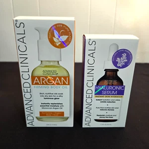 Advanced Clinicals Argan Oil and Hyaluronic Acid Serum - Hydrate and Firm Skin - Picture 1 of 3