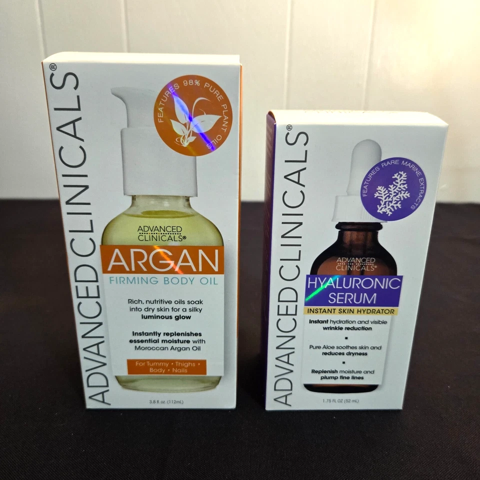 Advanced Clinicals Argan Oil and Hyaluronic Acid Serum - Hydrate and Firm Skin - Image 1 of 3