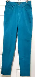 Levi's Damen Gr. 7 900 Serie silberne Tab Jeans blaugrün 100 % Baumwolle hergestellt in den USA - Bild 1 von 10