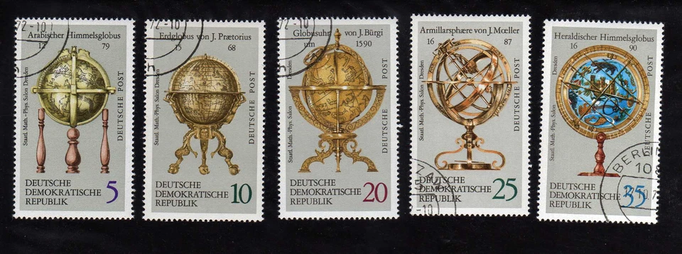 GERMANY DDR 1972  SC# 1402-1403, 1405-1407  ARAB CELESTIAL GLOBE - Image 1 of 1