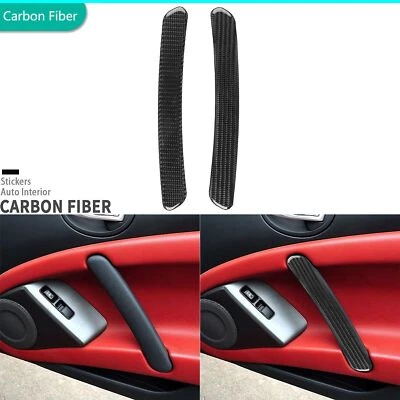 Cubierta de manija de puerta interior de fibra de carbono real para Mitsubishi Eclipse 2006-12 Foto 1 de 4