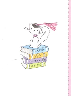 PAPYRUS GRADUATION CARD NIP MSRP $5.95 CAT CARD (J2) - Image 1 of 3