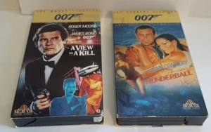007 James Bond VHS tapes A View to Kill and Thunderball! (see pics) - Foto 1 di 20