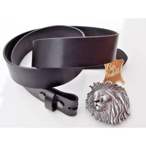 TETE DE LION BOUCLE CEINTURE CUIR AU CHOIX - Picture 1 of 3