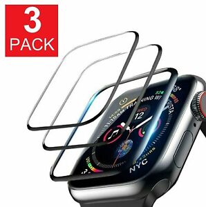 3-Pack For Apple Watch 7 6 5 4 3 2 SE Full Cover Screen Protector iWatch