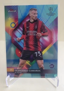 2023-24 TOPPS FINEST UEFA FRANCESCO CAMARDA BLUE AQUA RC Ser #129/250 - Picture 1 of 2