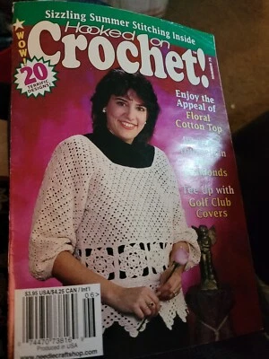 HOOKED ON CROCHET MAGAZINE May-June 1999 #75 20 Designs Top Golf Club Covers VG - Image 1 of 4