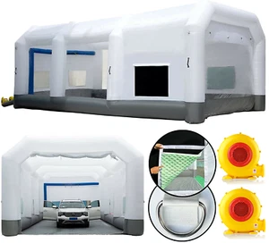GORILLASPRO Inflatable Spray Booth 9X5X3.5M with 750W+950W UL Blowers - Picture 1 of 14