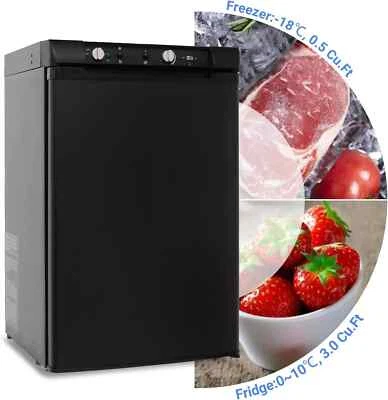 Smad 100L Propane 3 way Gas Refrigerador Top Freezer Nevera Camper Van Cooler - Imagen 1 de 4