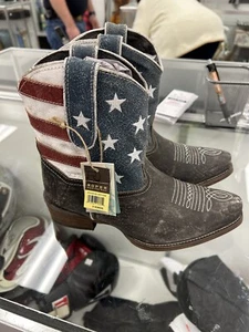 Roper Women's Americana Patriotic Boot - Snip Toe - 09-021-0977-0102 Size 8 - Picture 1 of 6