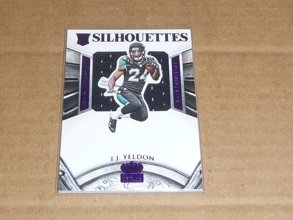 2015 Panini Crown Royale T.J. TJ YELDON JERSEY PURPLE JAGUARS /25 R8157 - Image 1 of 1