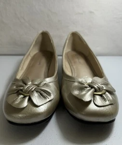 NATURALIZER scarpe ballerine donna argento TAGLIA 9W - Foto 1 di 6