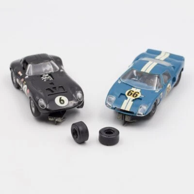 COX COMPATIBILE Cox Cheetah Ford GT40 6 gomme posteriori slot car rear tires 1:32