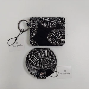 2 Pc Set VERA BRADLEY Campus Double ID & Pocket Mirror Blanco Bouquet NEW NWT - Picture 1 of 7