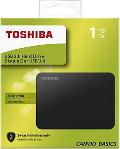 HARD DISK ESTERNO 2,5 USB 3.0 1TB - 2TB -4TB TOSHIBA CANVIO BASIC USB HDD PS4 PC