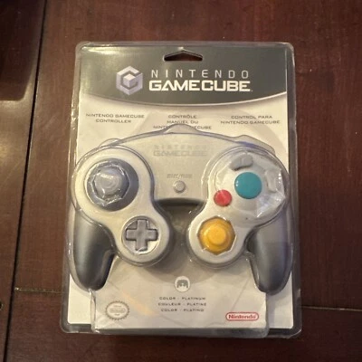 OEM Official Nintendo GameCube Controller Platinum Silver Brand New Sealed - Image 1 of 2