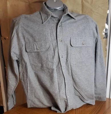 Chesterfield Heavy Men's Shirt - Gray - Long Sleeve - Dual-Buttoned Pockets - L - Image 1 of 4