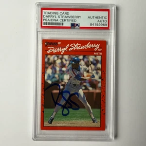 Darryl Strawberry Signiert 1990 Donruss #235 PSA Auto Authentisch - Bild 1 von 2