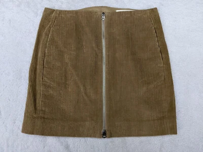 Rag & Bone Heidi Skirt Womens 29 Beige 100% Cotton Corduroy Straight Pockets Zip - Image 1 of 4