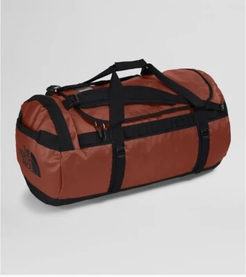 The North Face Base Camp Duffel Bag Large 95L Brandy Brown TNF Black Print - Image 1 of 4