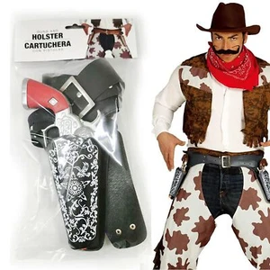 2PCS Western Cap Guns Toy Revolver with Adjustable Belt, Black - Bild 1 von 8